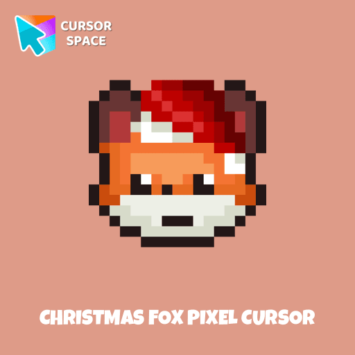 Christmas Fox Pixel cursor arrow cursor